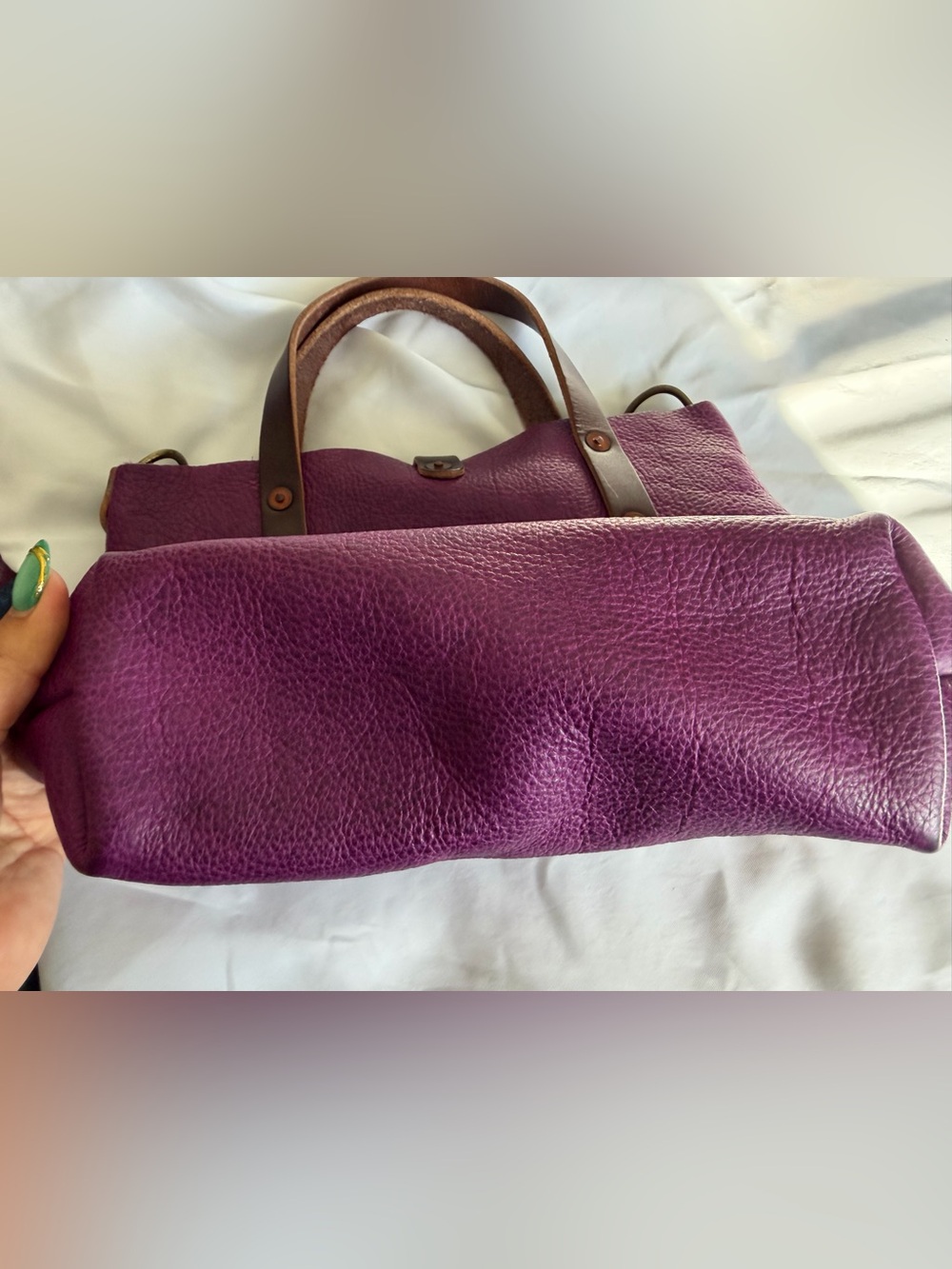 Go Forth Goods mini Avery in grape bison - Picture 3 of 10